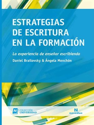 cover image of Estrategias de escritura en la formación